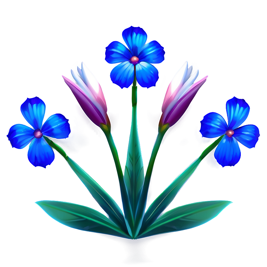 Exotic Blue Flower Png 68