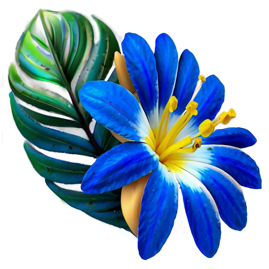 Exotic Blue Flower PNG pfm PNG with transparent background