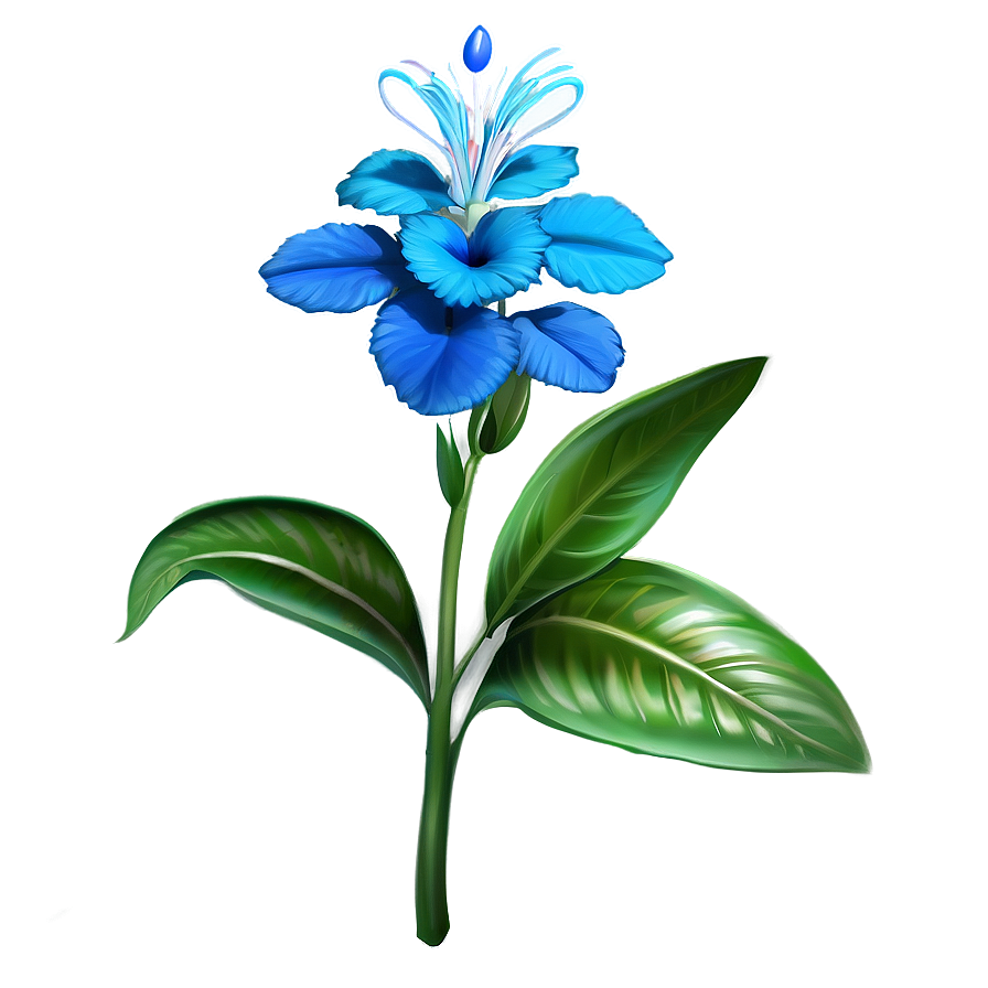 Exotic Blue Flower PNG vch PNG with transparent background