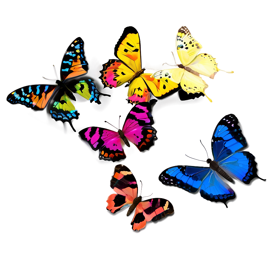 Exotic Butterfly Display Png Hvd16