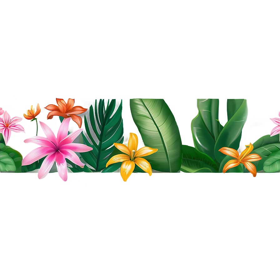 Exotic Flora Border Png 77