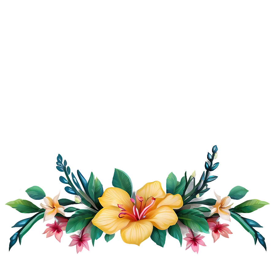 Exotic Floral Border Png Juv26