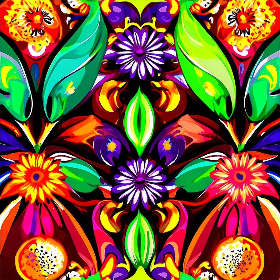 Exotic Floral Pattern Png Jtr33