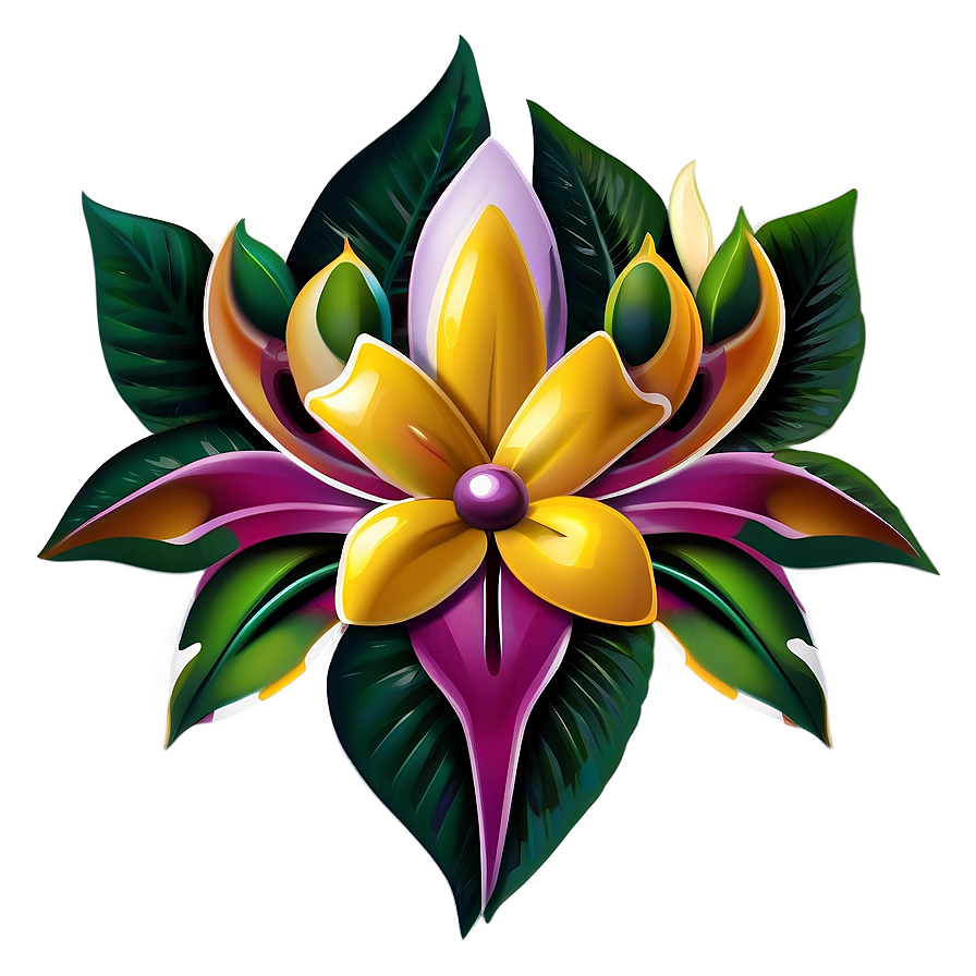 Exotic Flower Decal Png Lub93