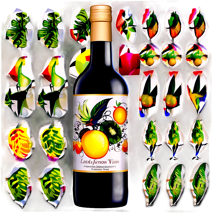 Exotic Fruit Wine Label Png Wqd