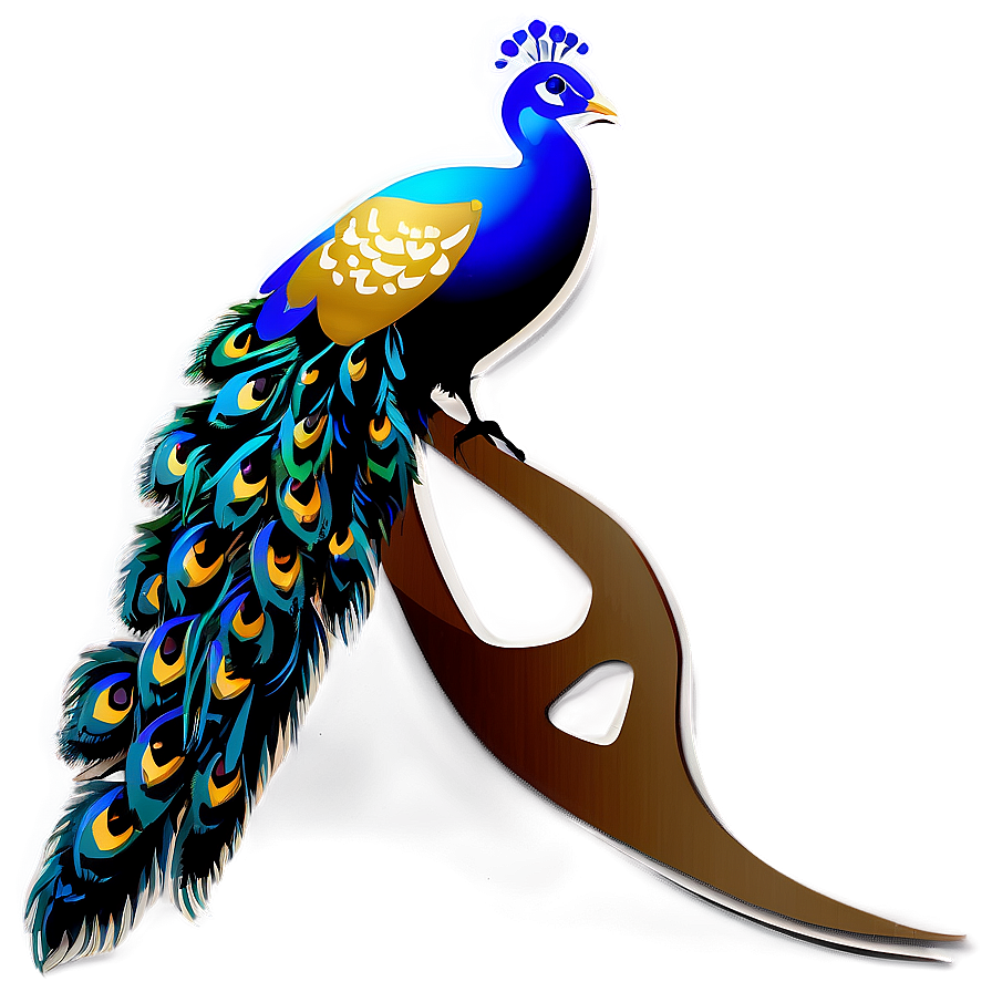 Exotic Peacock Silhouette PNG 95 PNG with transparent background