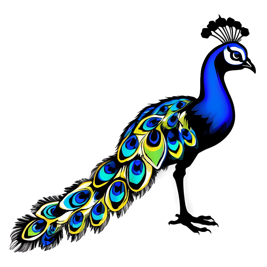 Exotic Peacock Silhouette PNG bep PNG with transparent background