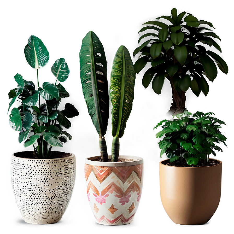 Exotic Potted Plants Collection PNG 72 PNG image with a transparent background, free high-resolution download
