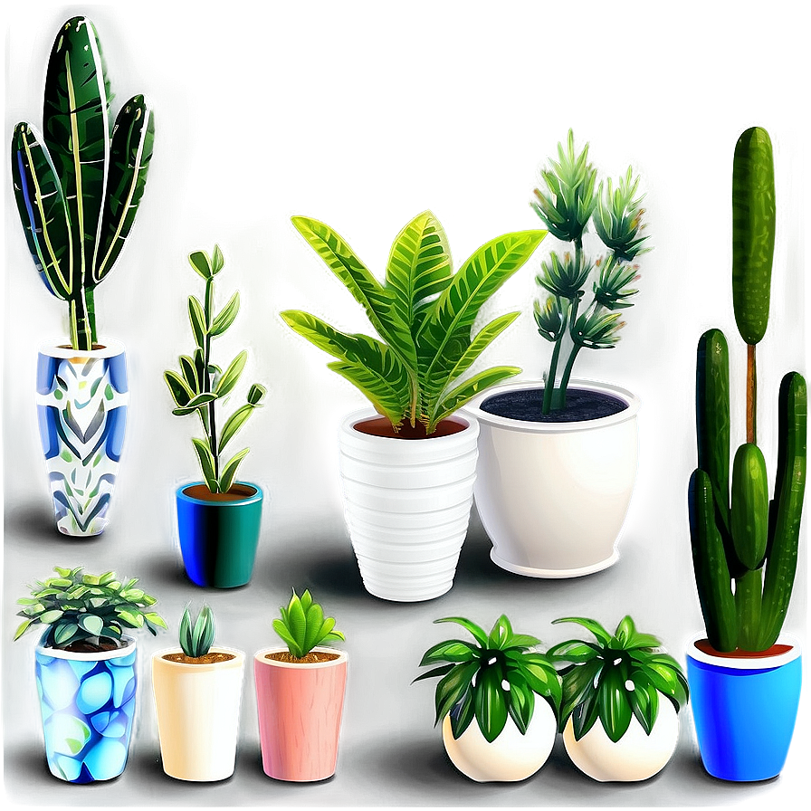 Exotic Potted Plants Collection PNG tuq66 PNG image with a transparent background, free high-resolution download