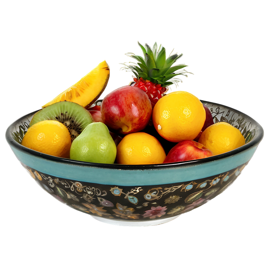 Exotic Summer Fruit Bowl Png Prg61