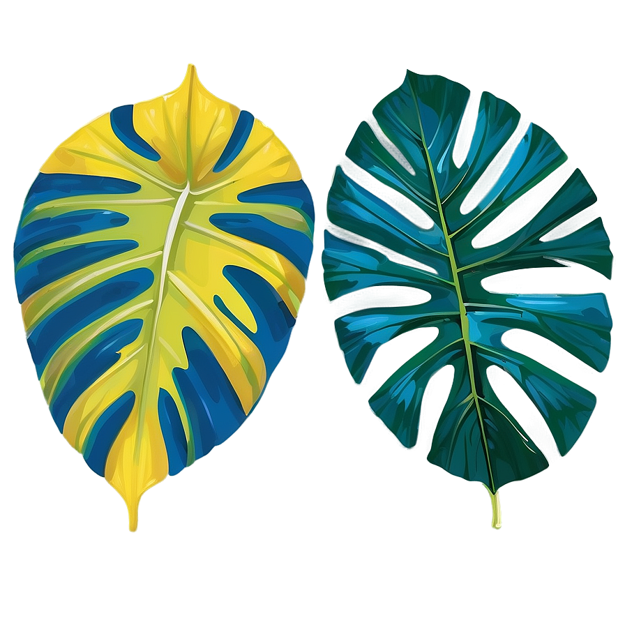 Exotic Tropical Leaf Design Png 18