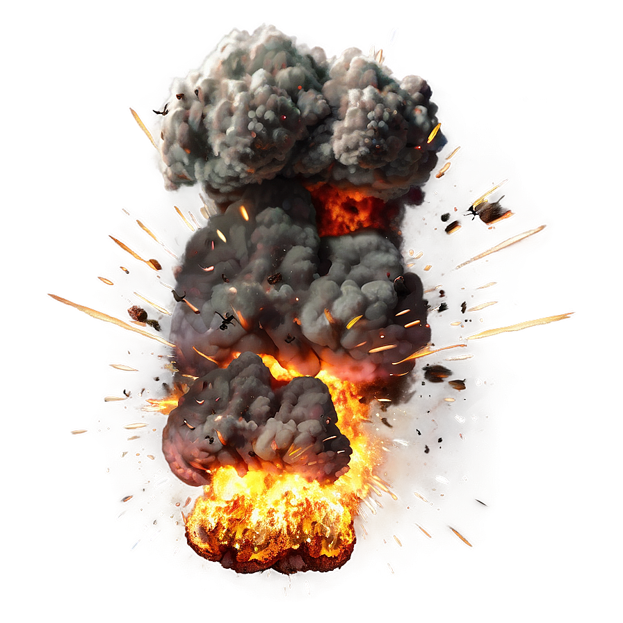 explosion d PNG with transparent background