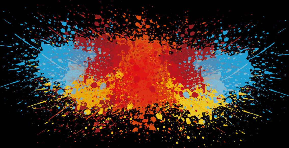 Explosive Color Splash PNG image with a transparent background, free high-resolution download