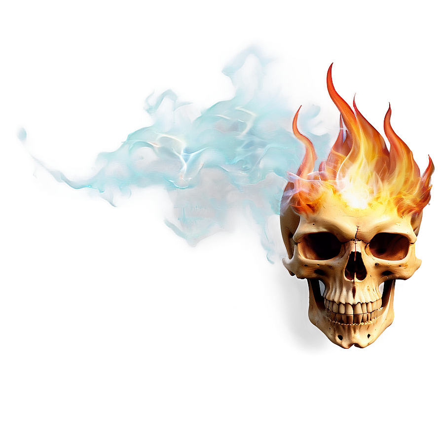 Explosive Skull Flame Png 06252024