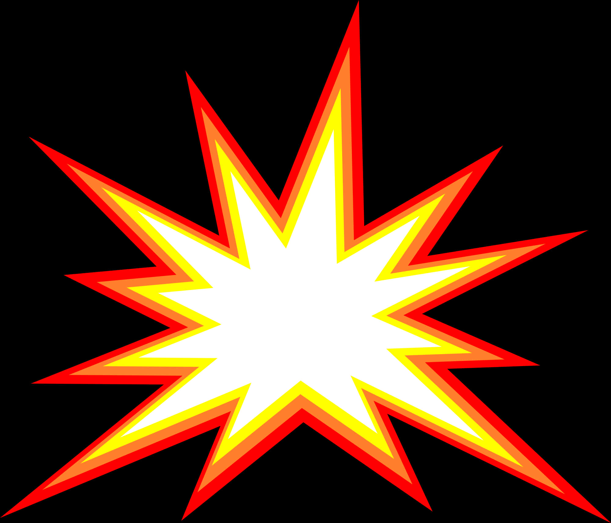 Explosive Starburst Graphic PNG image with a transparent background, free high-resolution download