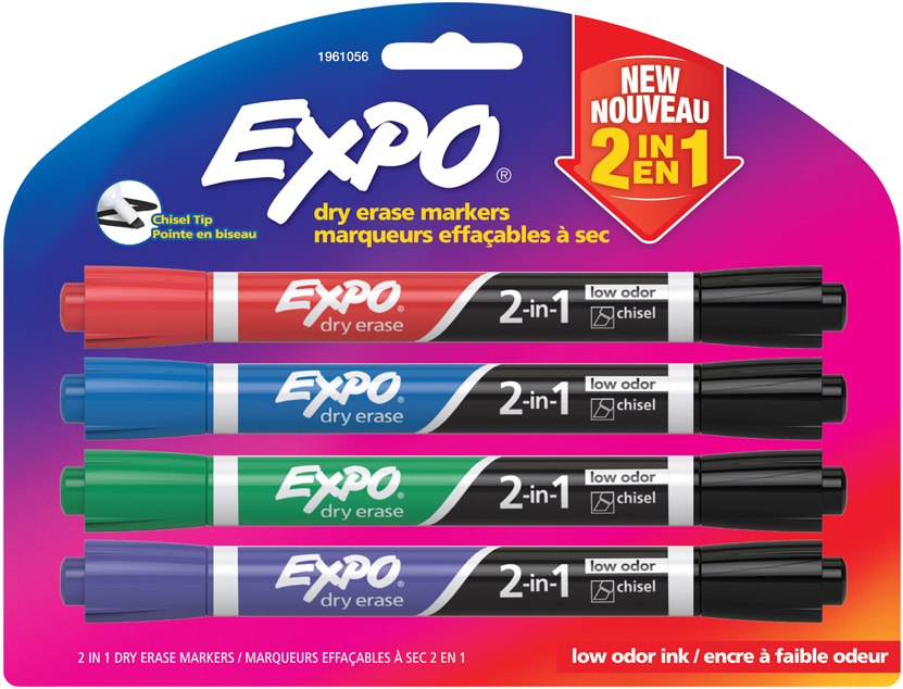 Expo® 2 In 1 Dry Erase Markers - Dry Erase Markers Pink, HD Png Download PNG image with a transparent background, free high-resolution download