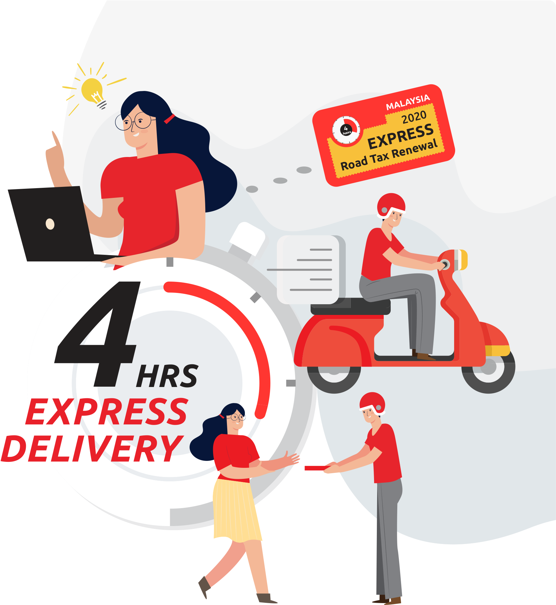 Express Delivery Service4 Hours Illustration