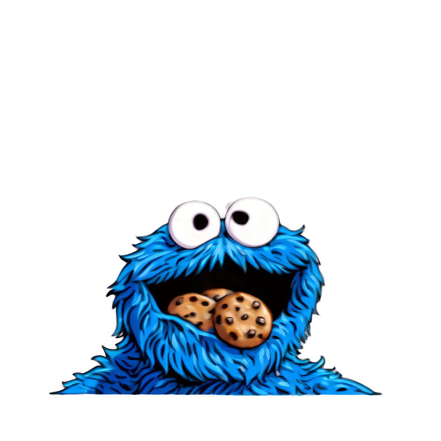 Expressive Cookie Monster PNG bod77 PNG with transparent background