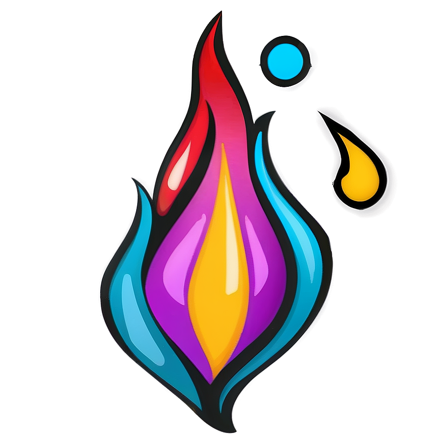 Expressive Flame Cartoon Png Cqe89