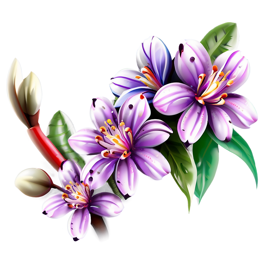 Exquisite Corner Flower Detail Png 13