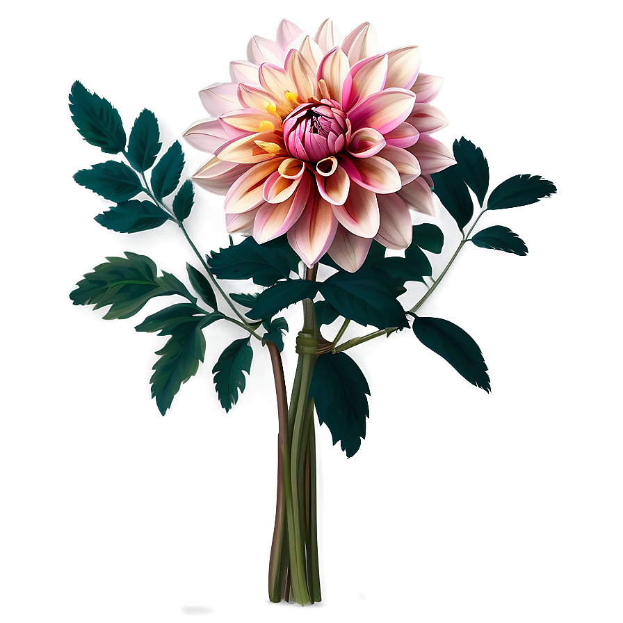 Exquisite Dahlia Bouquet PNG pjy33 PNG with transparent background
