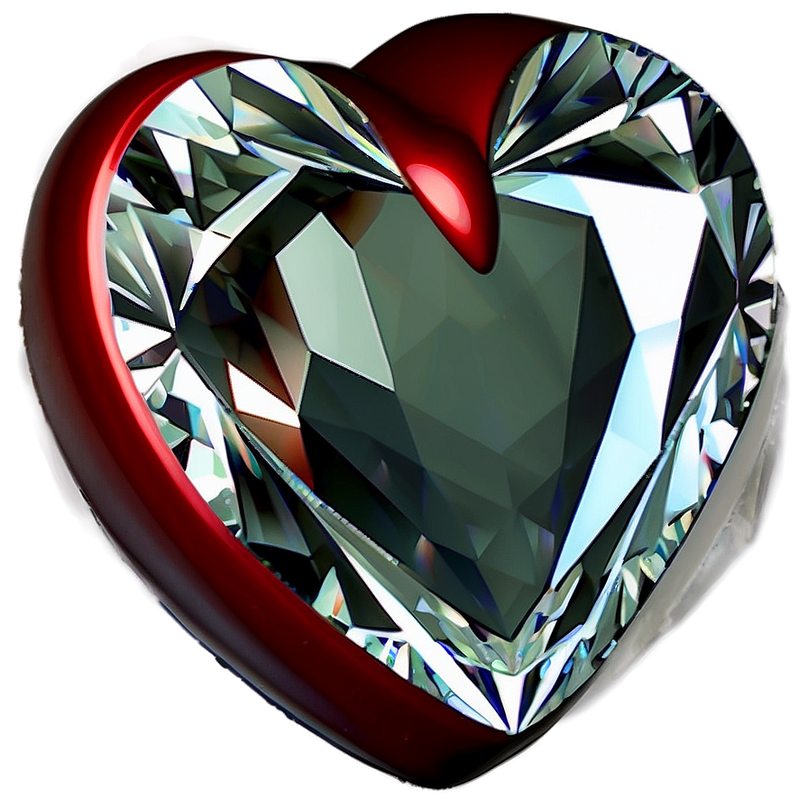 Exquisite Diamond Heart Detail Png Jmc