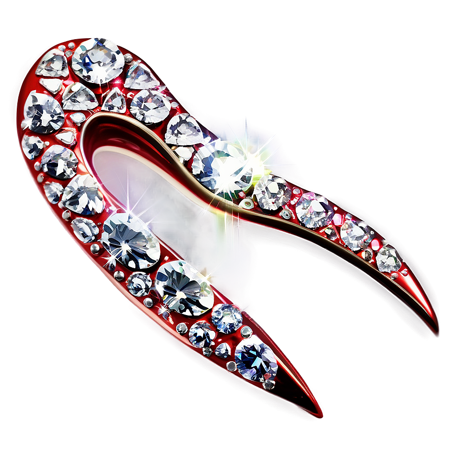 Exquisite Diamond Heart Detail Png Wbt96