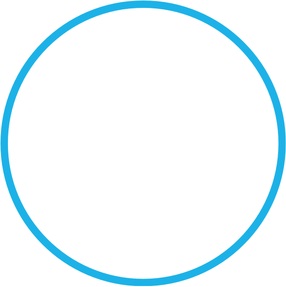 Eye Icon Blue Circle PNG with transparent background