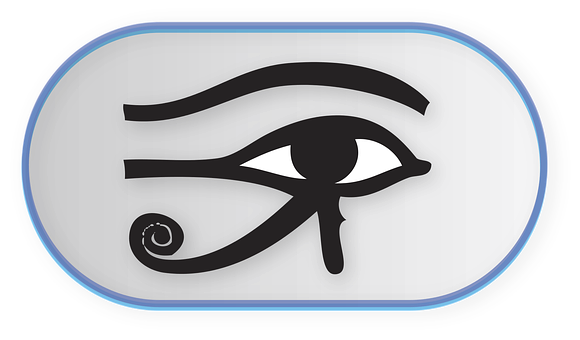 Eye_of_ Horus_ Symbol_ Egyptian_ Icon PNG with transparent background