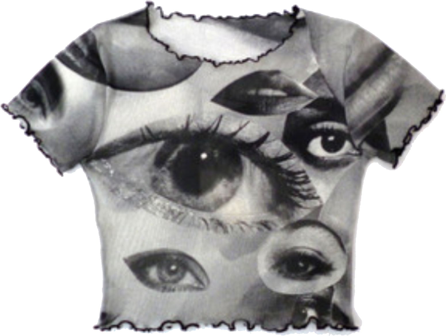 Eye Print Crop Top