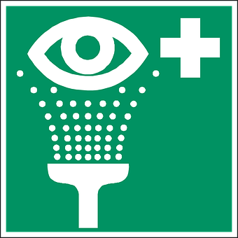 Eye Wash Station Sign PNG with transparent background