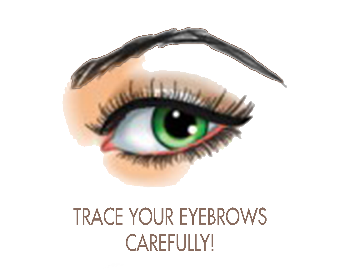 Eyebrow Tracing Advice PNG with transparent background