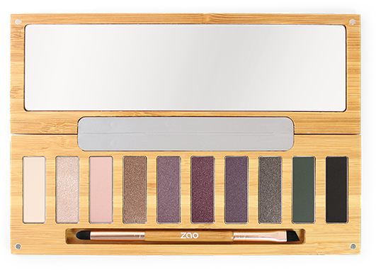 Eyeshadow Palette Wooden Case Beauty Product PNG with transparent background