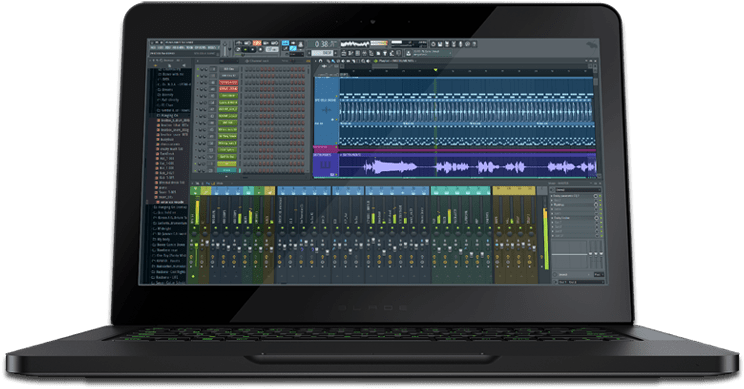 F L Studio Software Interfaceon Laptop