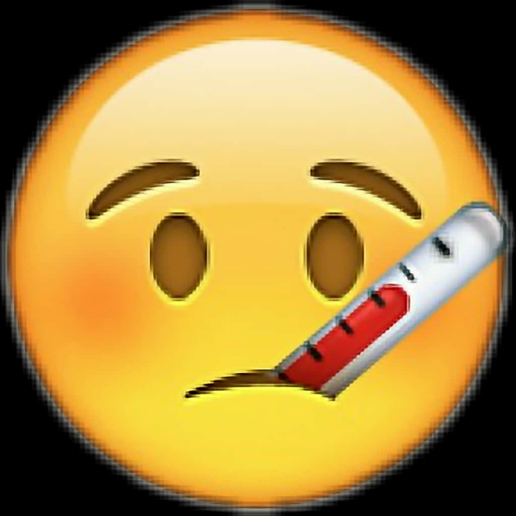 Face With Thermometer Emoji PNG with transparent background