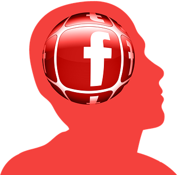 Facebook Brain Influence Concept PNG with transparent background