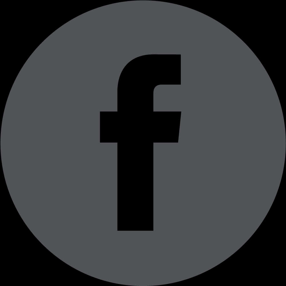 Facebook Icon Whiteon Dark Background