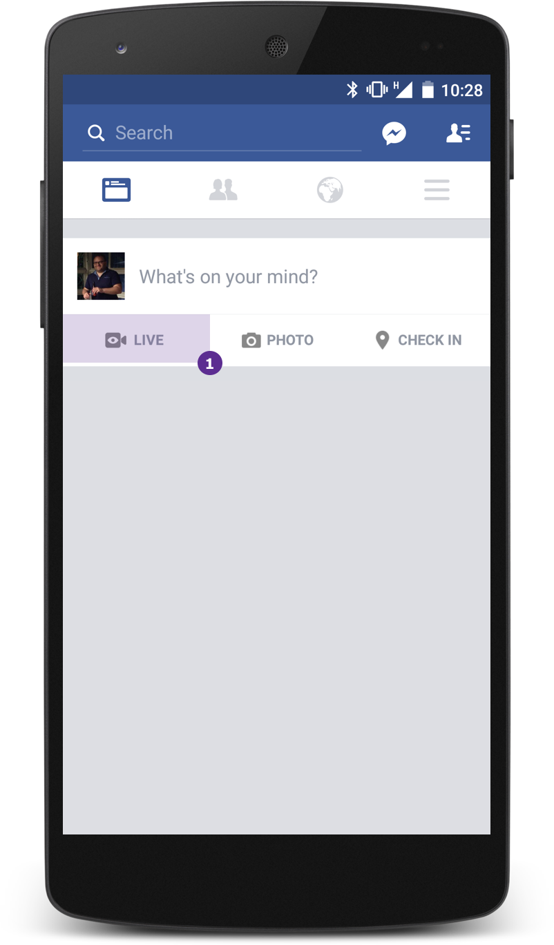 Facebook Live Feature Smartphone Screen