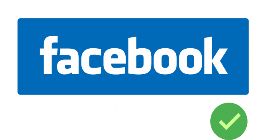 Facebook Logo Checkmark PNG with transparent background