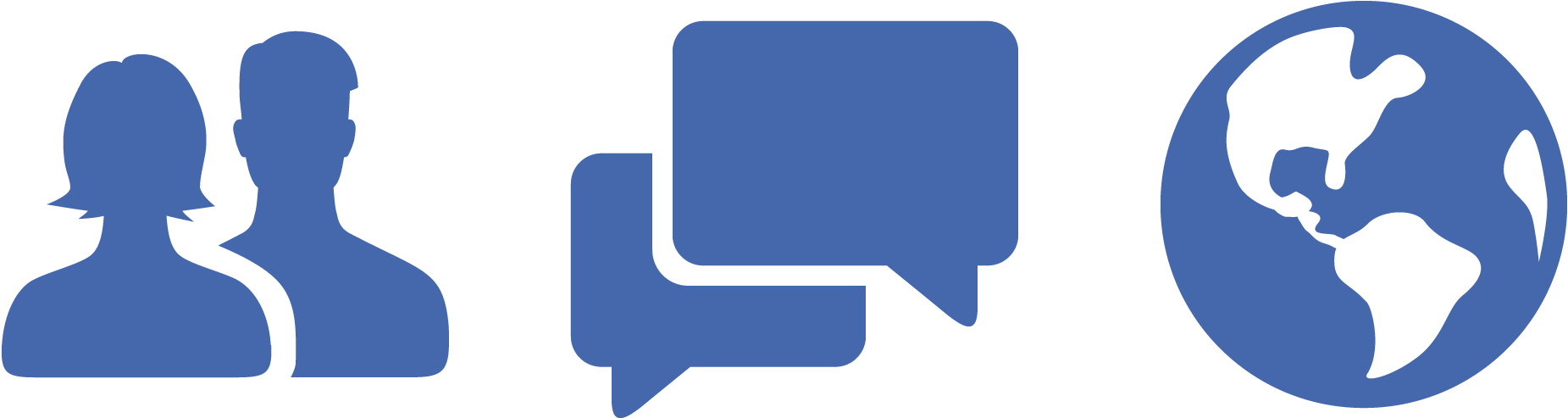 Facebook User Interaction Icons PNG with transparent background