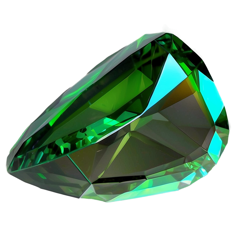 Faceted Peridot Jewel Png 95