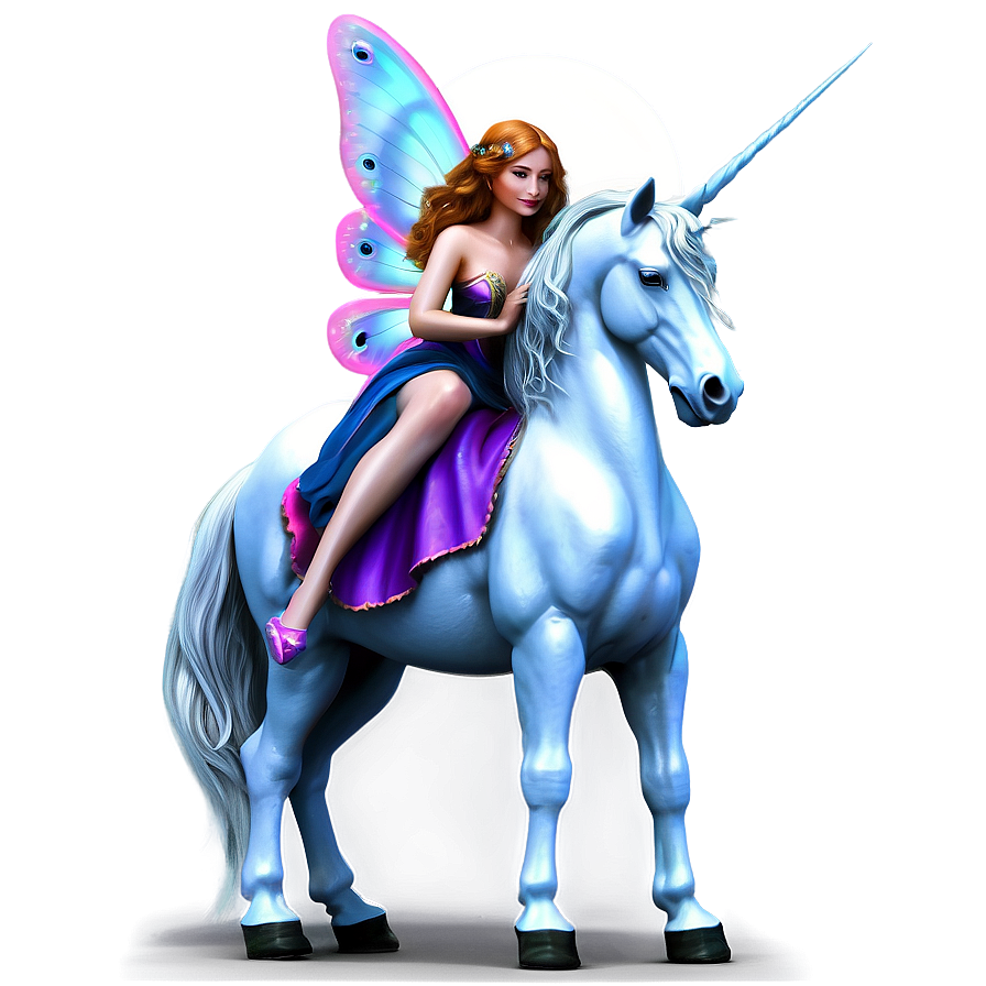 Fairy And Unicorn Png 05062024