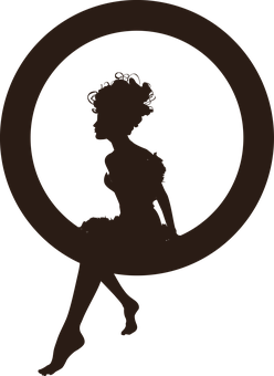Fairy Silhouette Profile PNG with transparent background