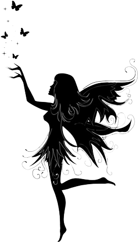 Fairy Silhouette Tattoo Design