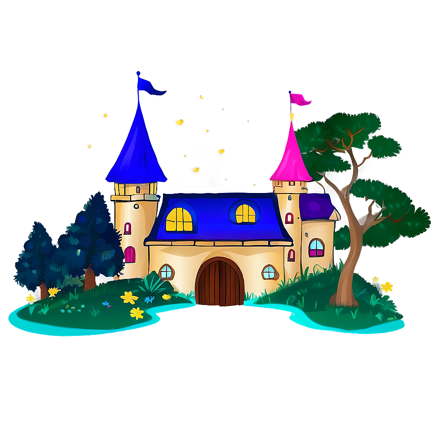 Fairytale Castle Night Png Bln10