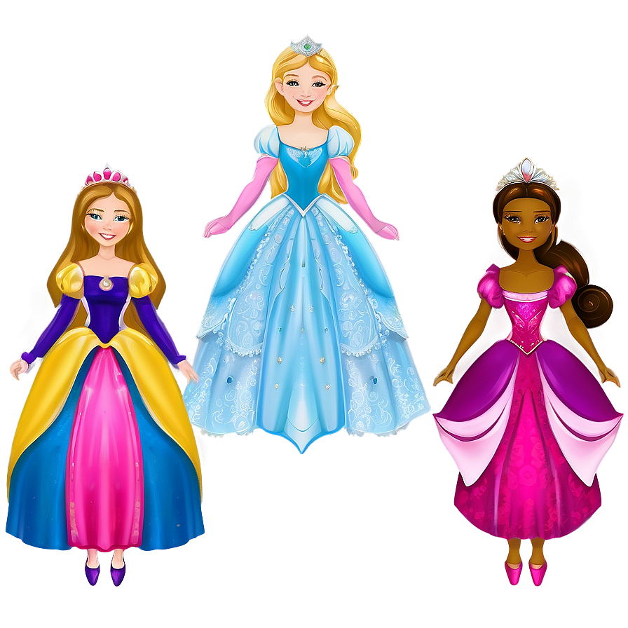 Fairytale Princesses Illustration Png 06242024