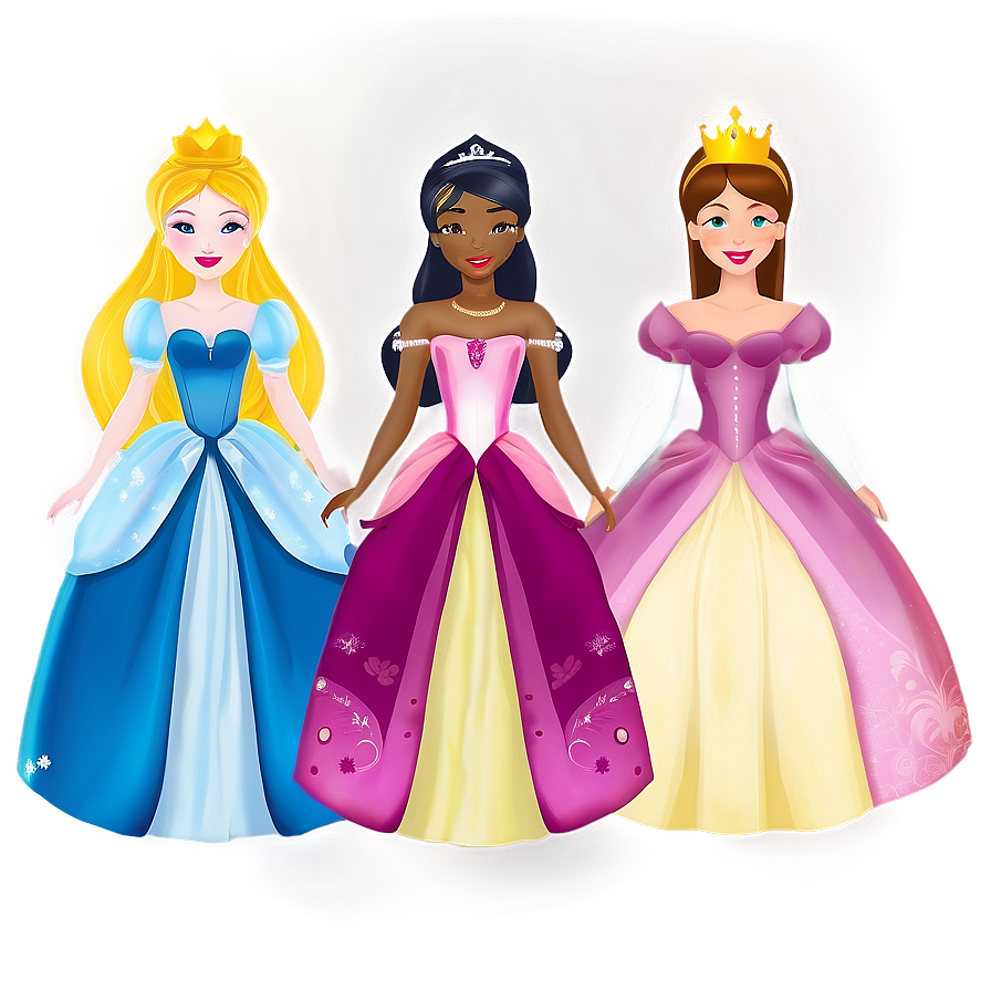 Fairytale Princesses Illustration Png Poo