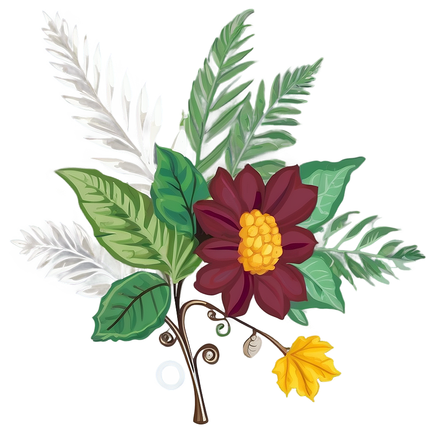 Fall Flower Harmony Png Rfm90