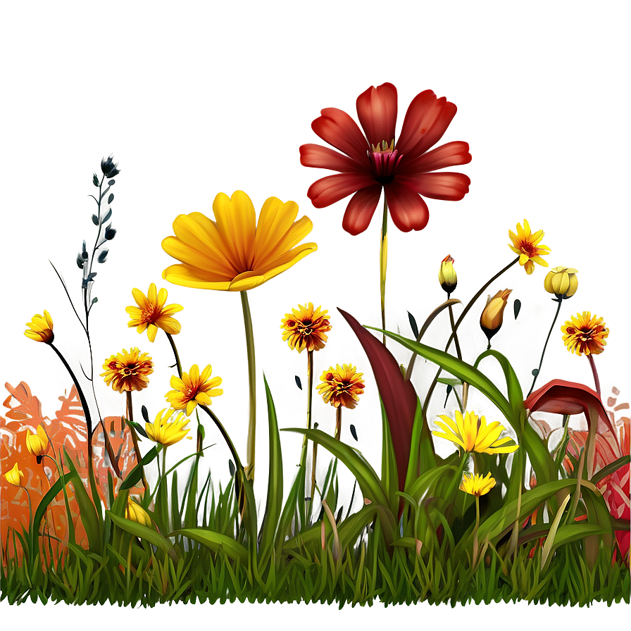 Fall Flower Meadow Png 59