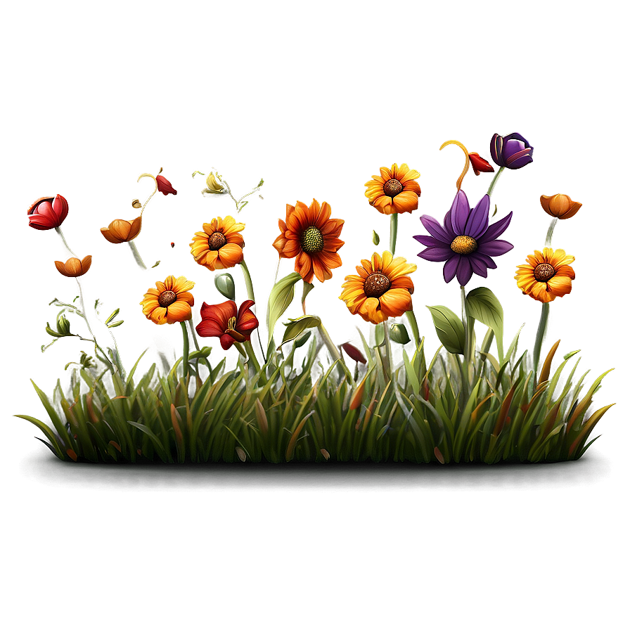 Fall Flower Meadow Png Jlp39